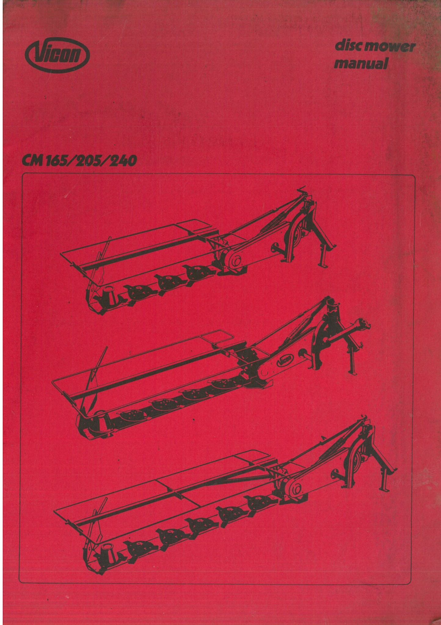 Vicon cm 240 parts manual